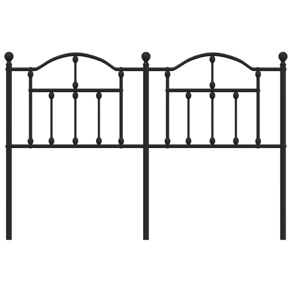 Metal Headboard Black 152 cm