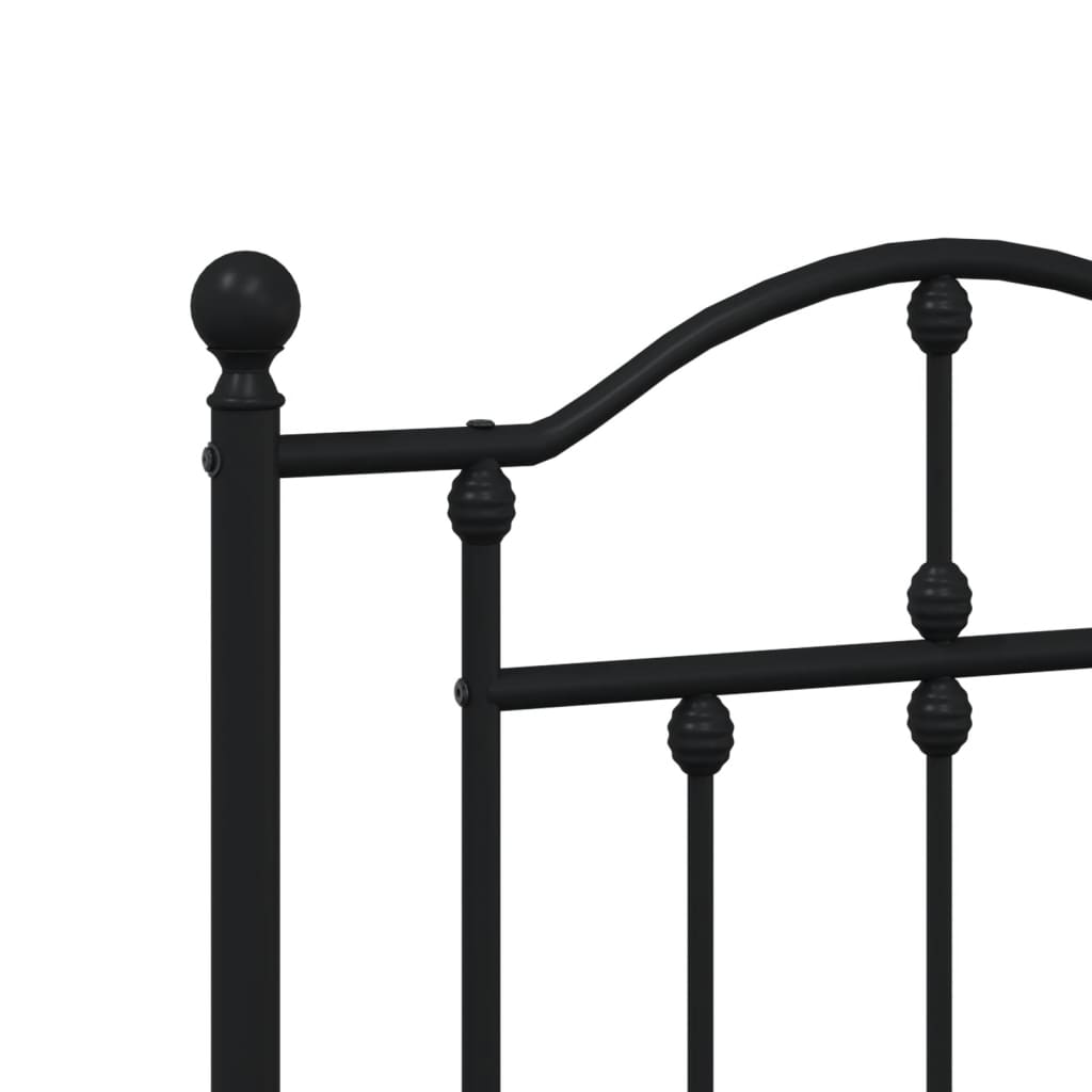 Metal Headboard Black 152 cm