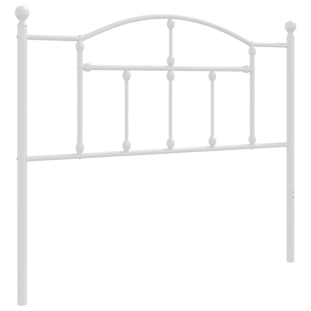 Metal Headboard White 107 cm