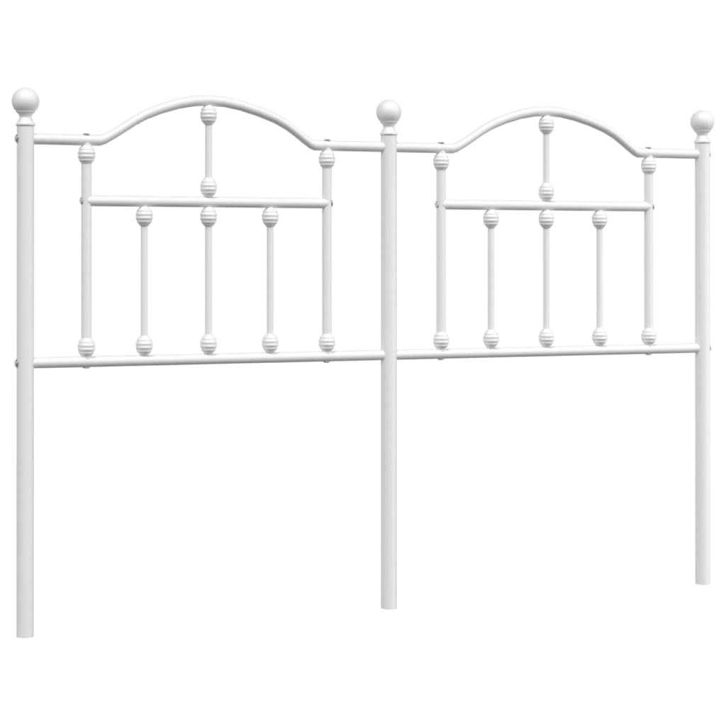 Metal Headboard White 137 cm