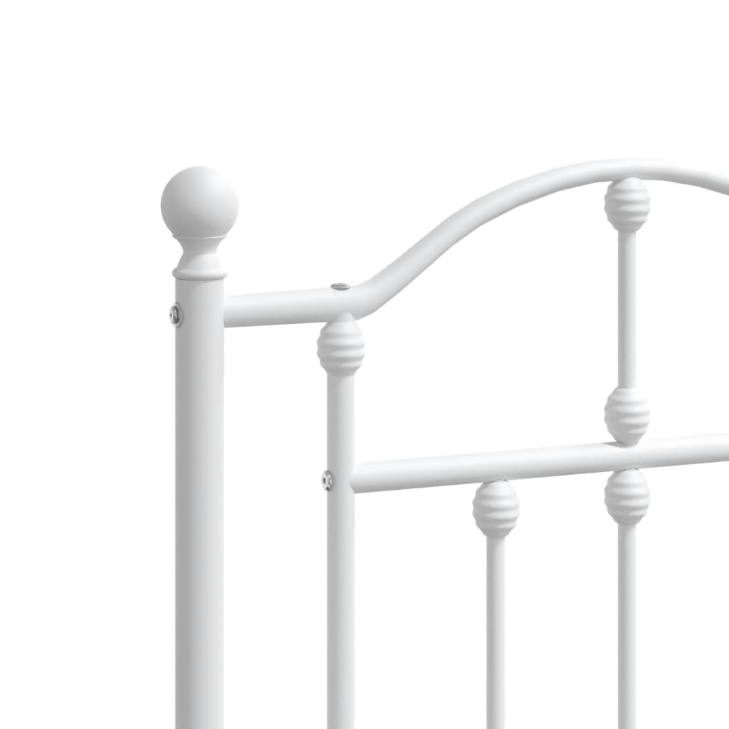 Metal Headboard White 137 cm