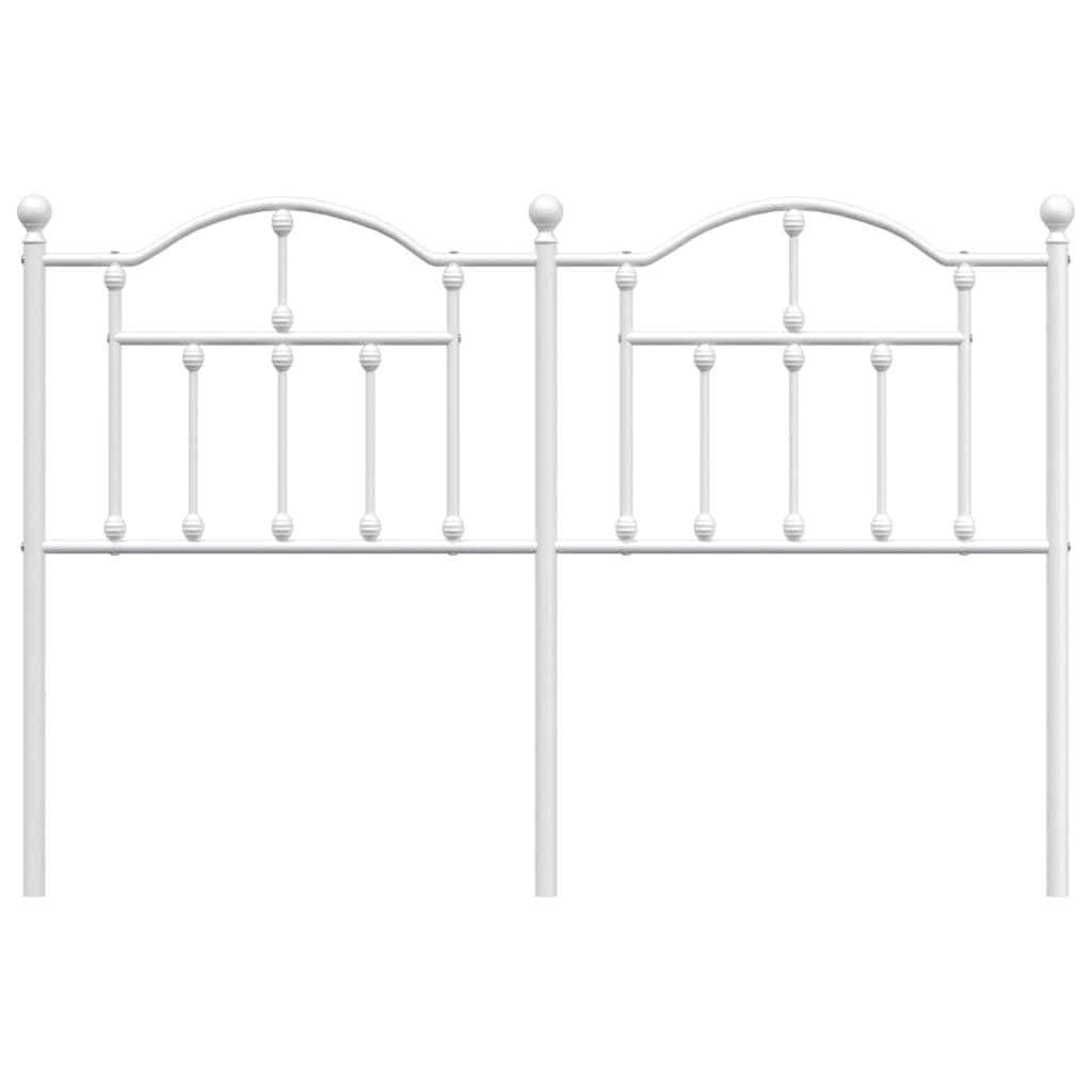 Metal Headboard White 152 cm