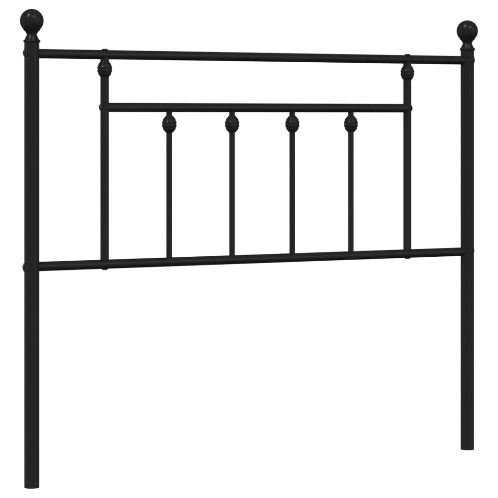 Metal Headboard Black 107 cm