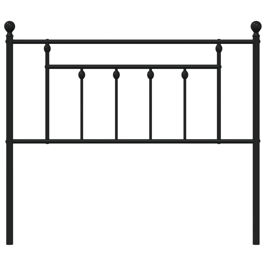 Metal Headboard Black 107 cm