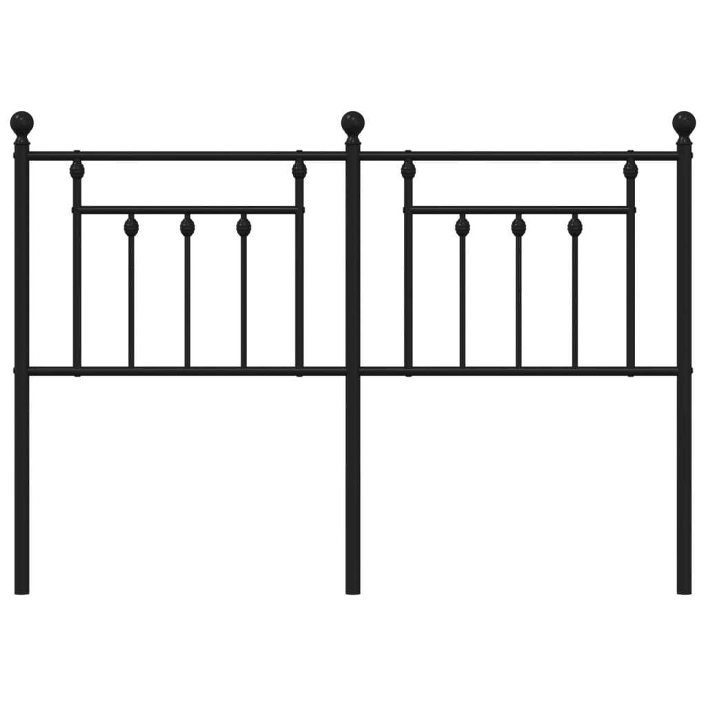 Metal Headboard Black 137 cm