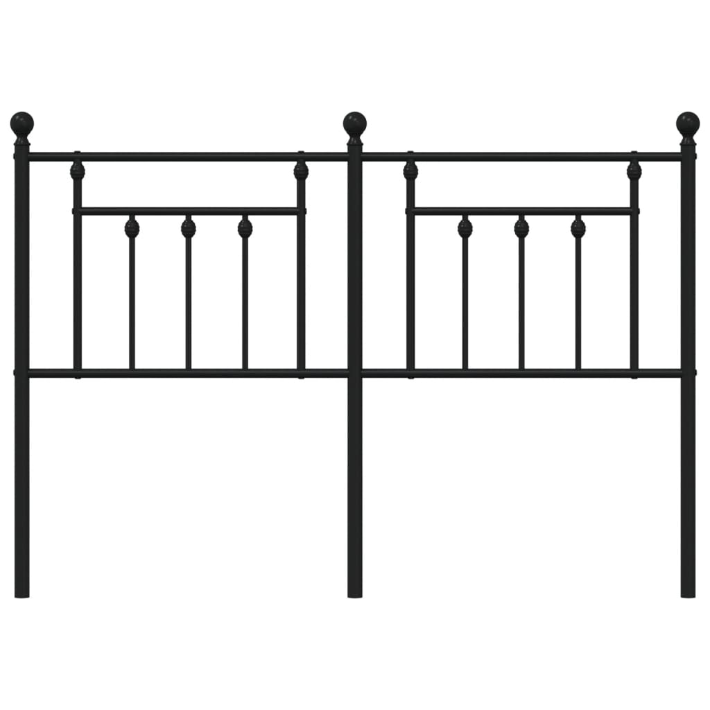 Metal Headboard Black 152 cm