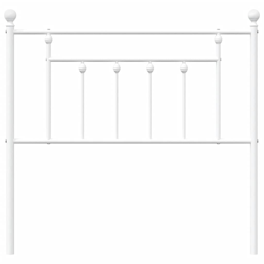 Metal Headboard White 90 cm