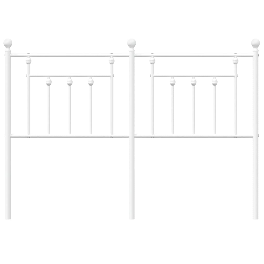 Metal Headboard White 137 cm