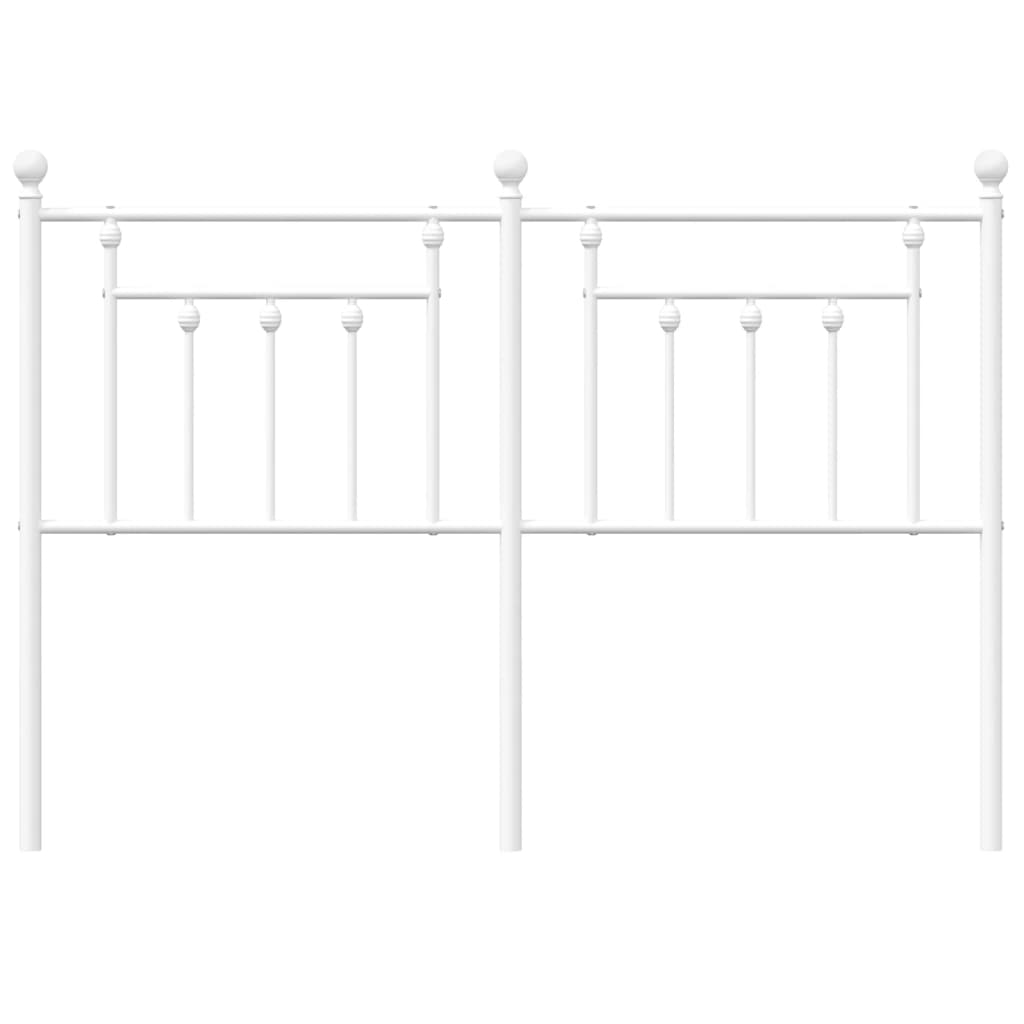 Metal Headboard White 152 cm