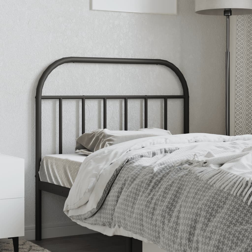 Metal Headboard Black 107 cm