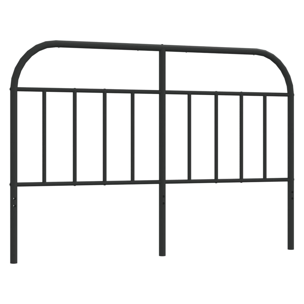 Metal Headboard Black 152 cm