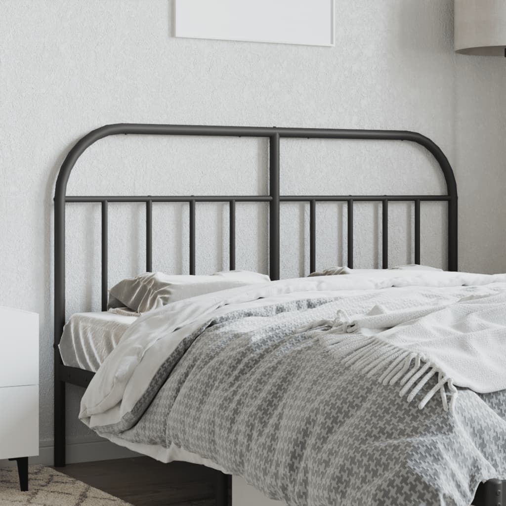 Metal Headboard Black 152 cm