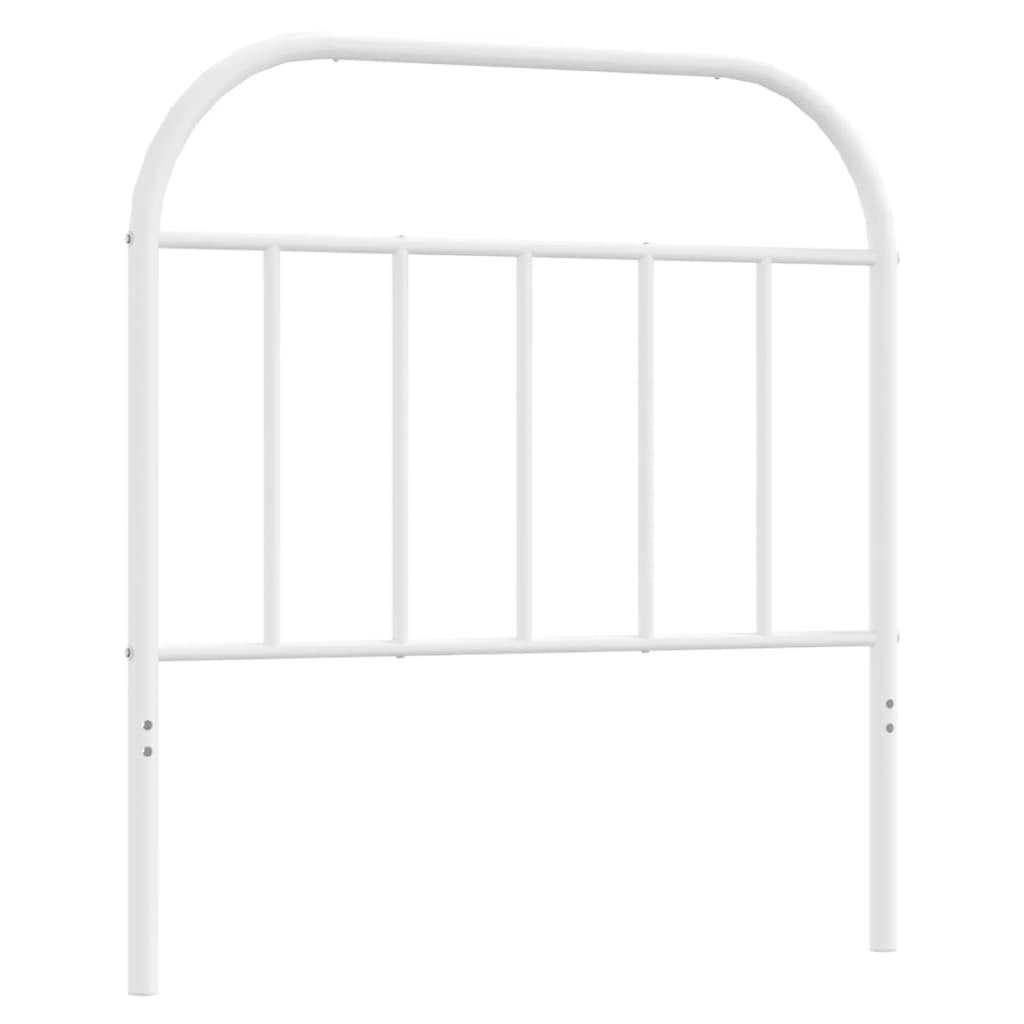 Metal Headboard White 90 cm