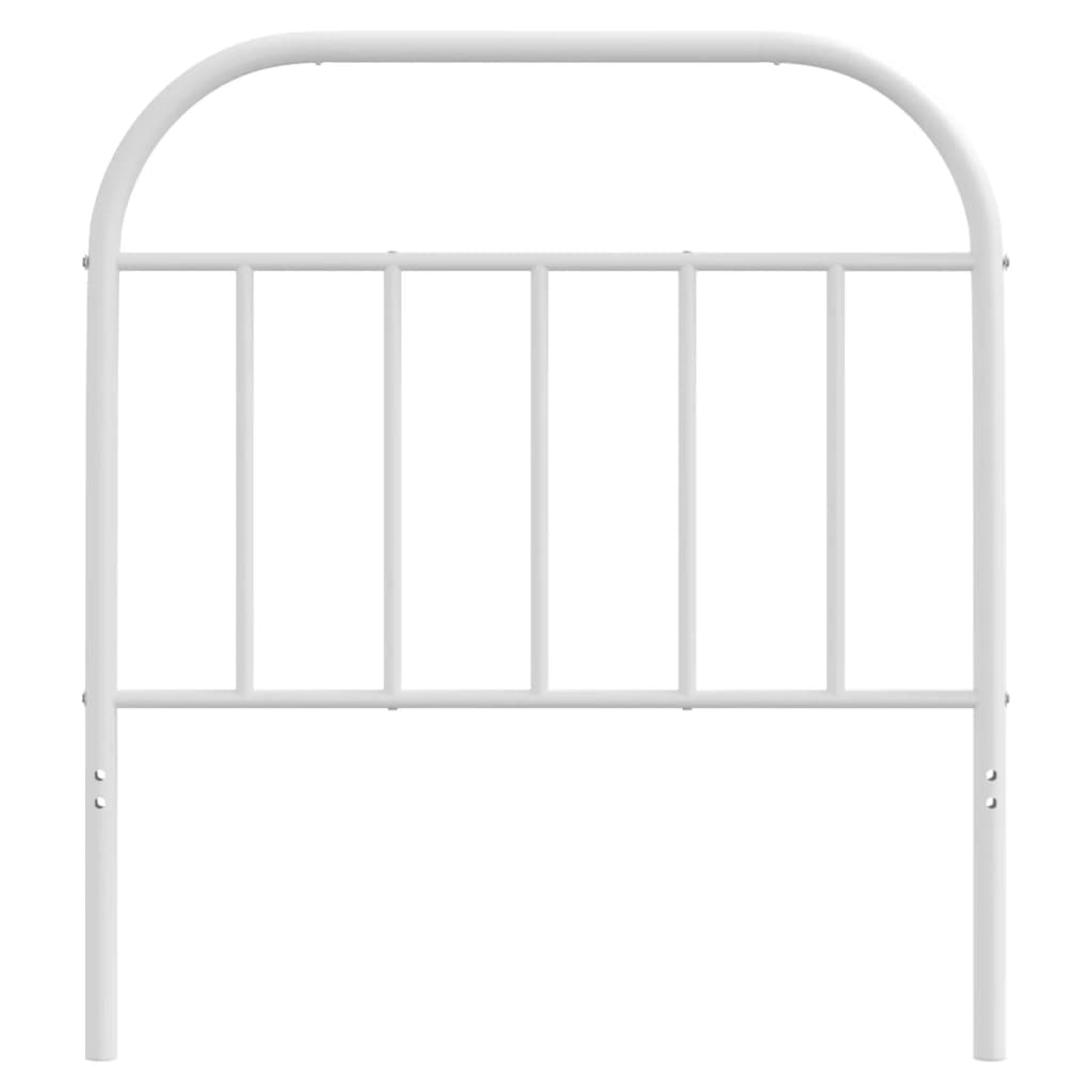 Metal Headboard White 90 cm