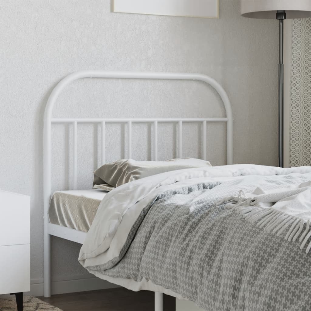 Metal Headboard White 107 cm