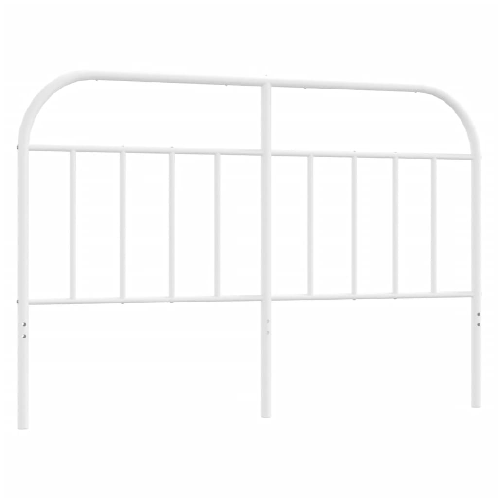 Metal Headboard White 137 cm