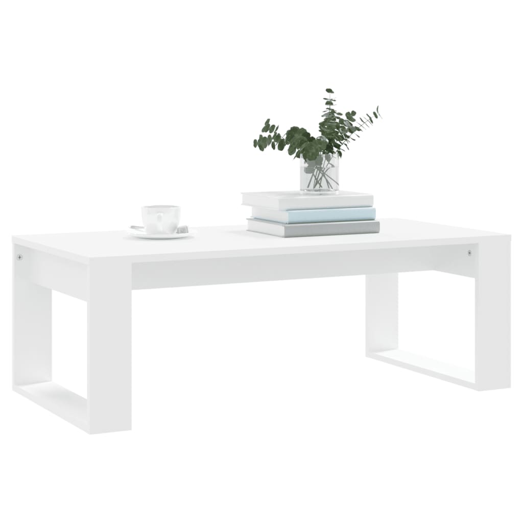 Coffee Table White 102x50x35 cm Engineered Wood