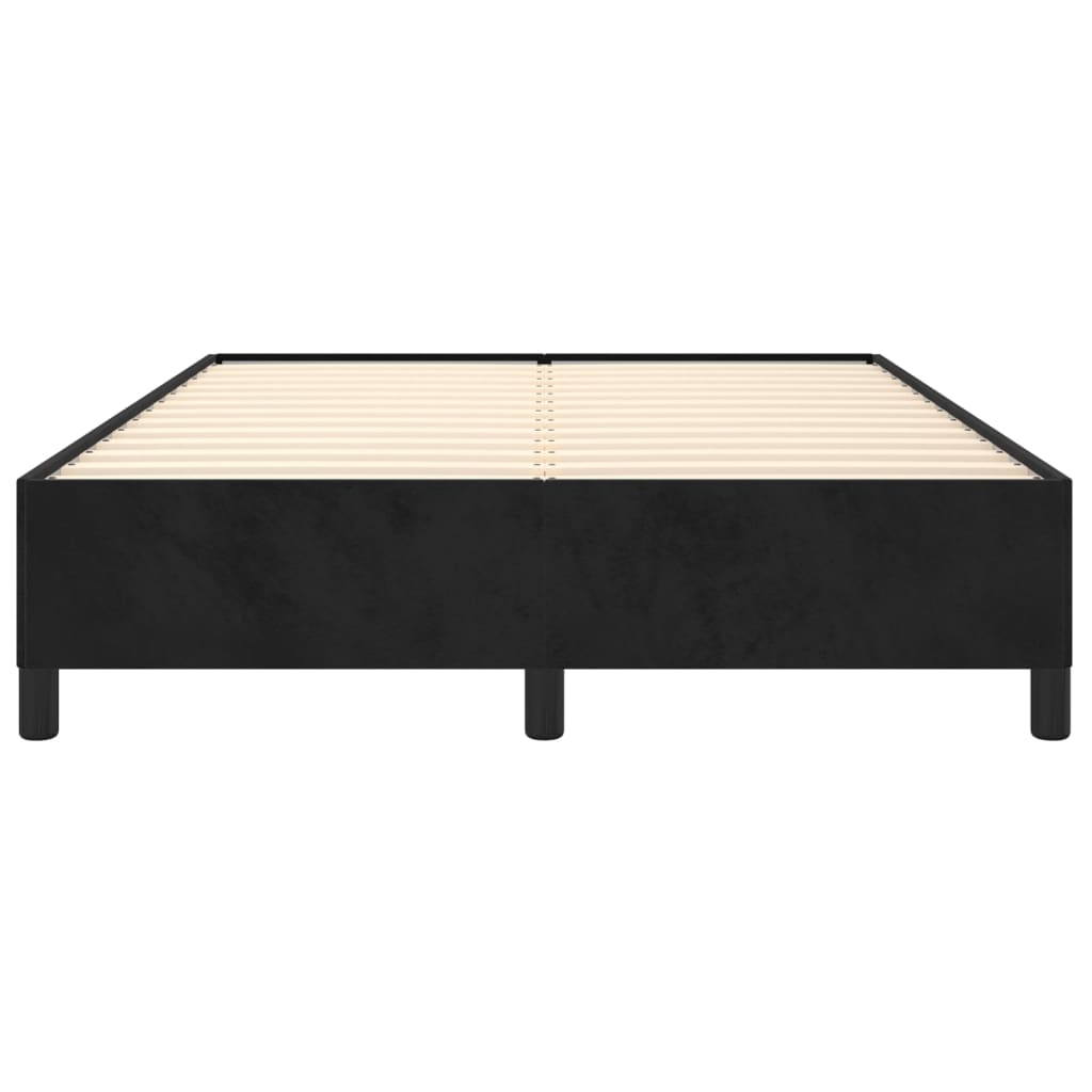 Bed Frame Black 106x203 cm King Single Size Velvet