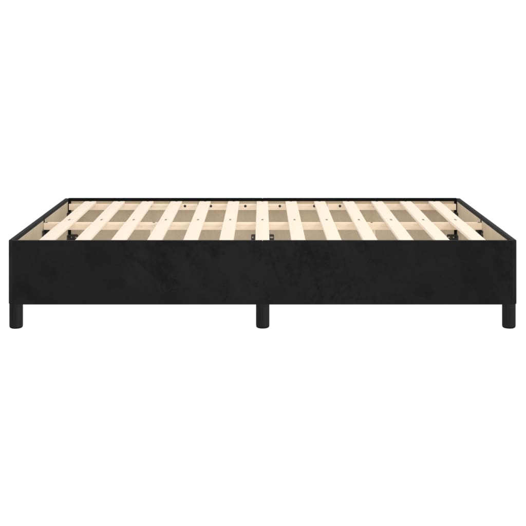 Bed Frame Black 106x203 cm King Single Size Velvet