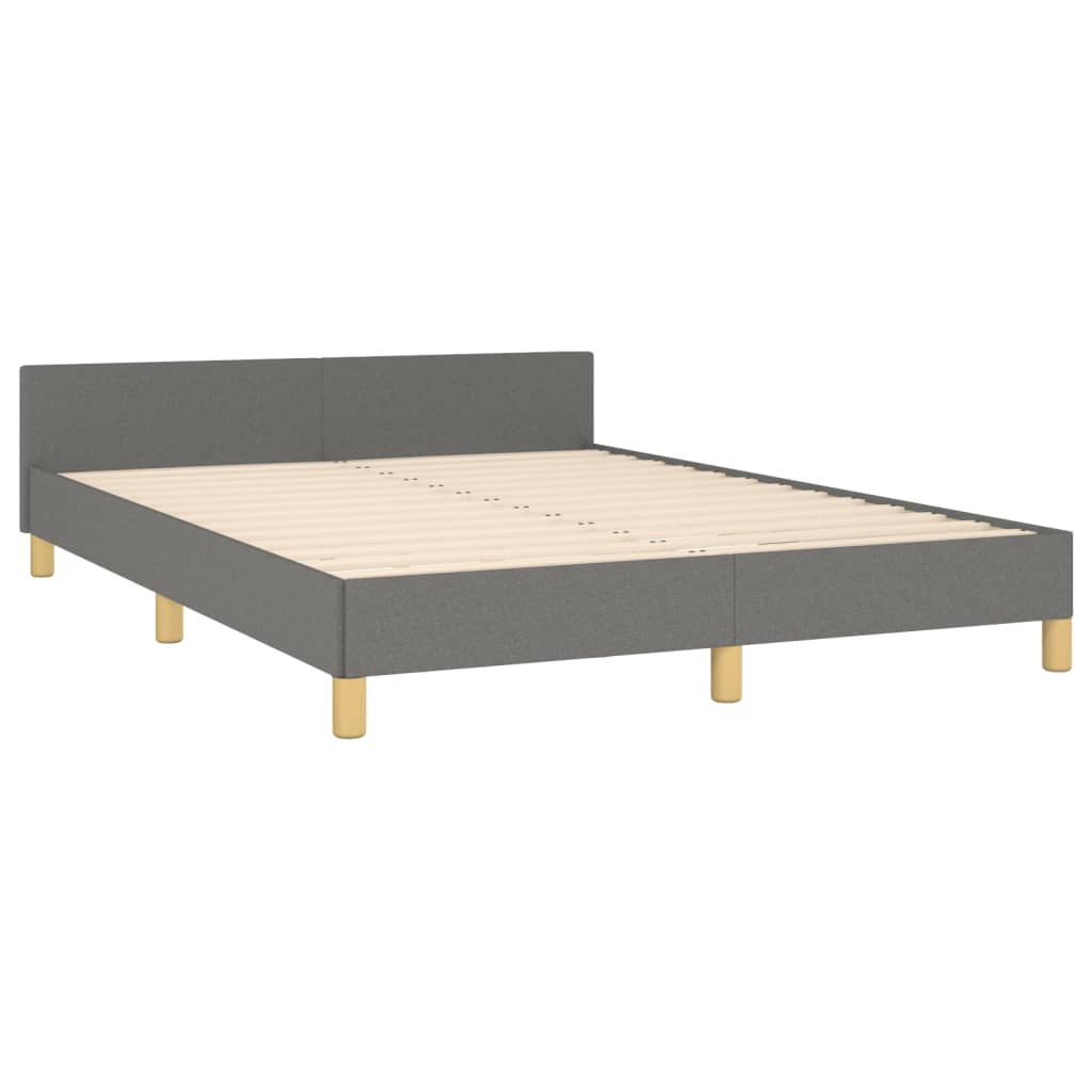 Bed Frame Dark Grey 106x203 cm King Single Size Fabric