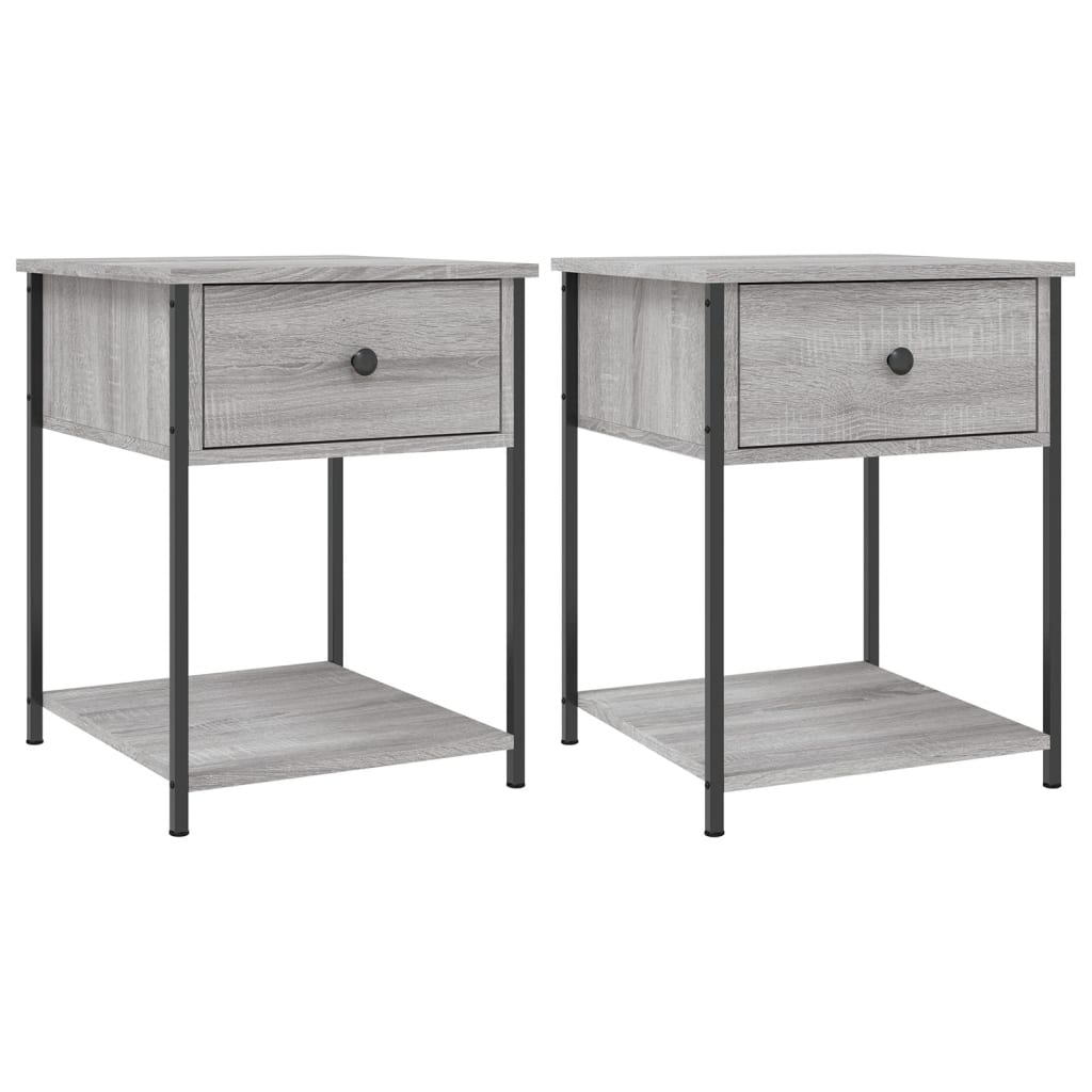 Bedside Tables 2 pcs Grey Sonoma 44x45x58 cm Engineered Wood