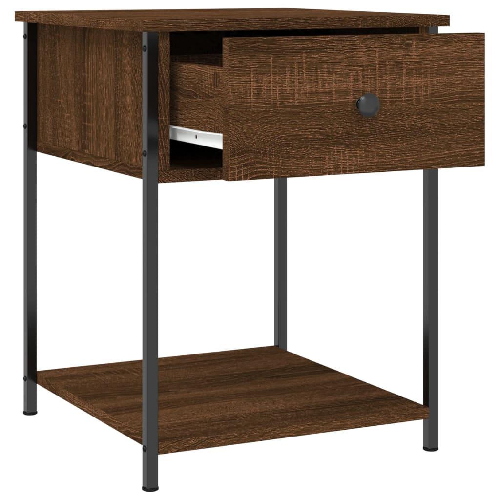 Bedside Table Brown Oak 44x45x58 cm Engineered Wood