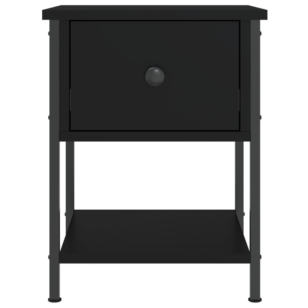 Bedside Table Black 34x35.5x45 cm Engineered Wood