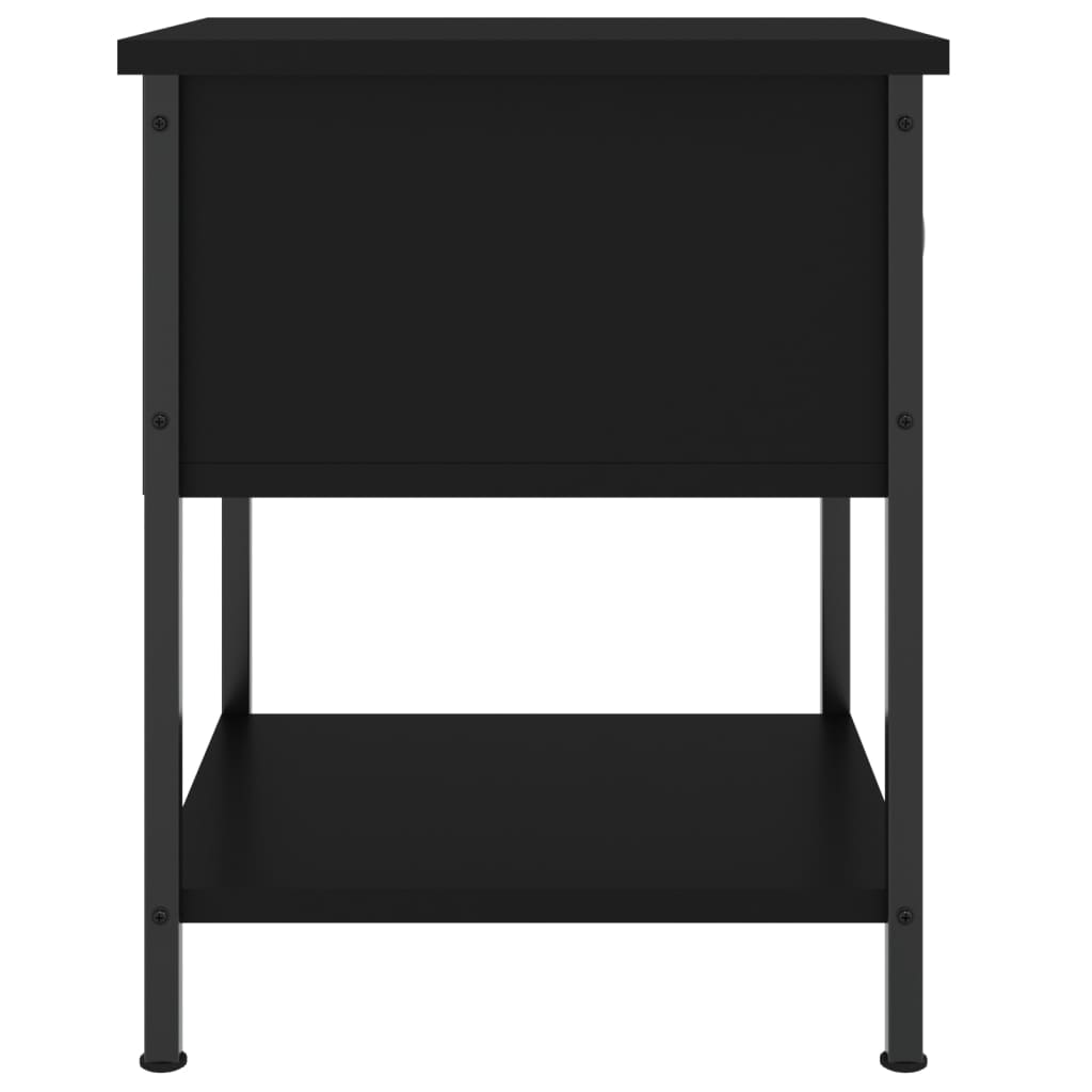 Bedside Table Black 34x35.5x45 cm Engineered Wood