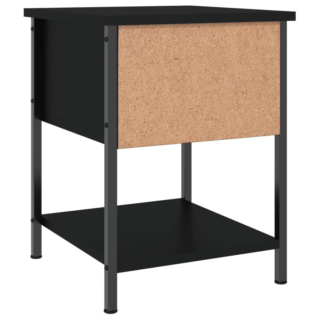 Bedside Table Black 34x35.5x45 cm Engineered Wood