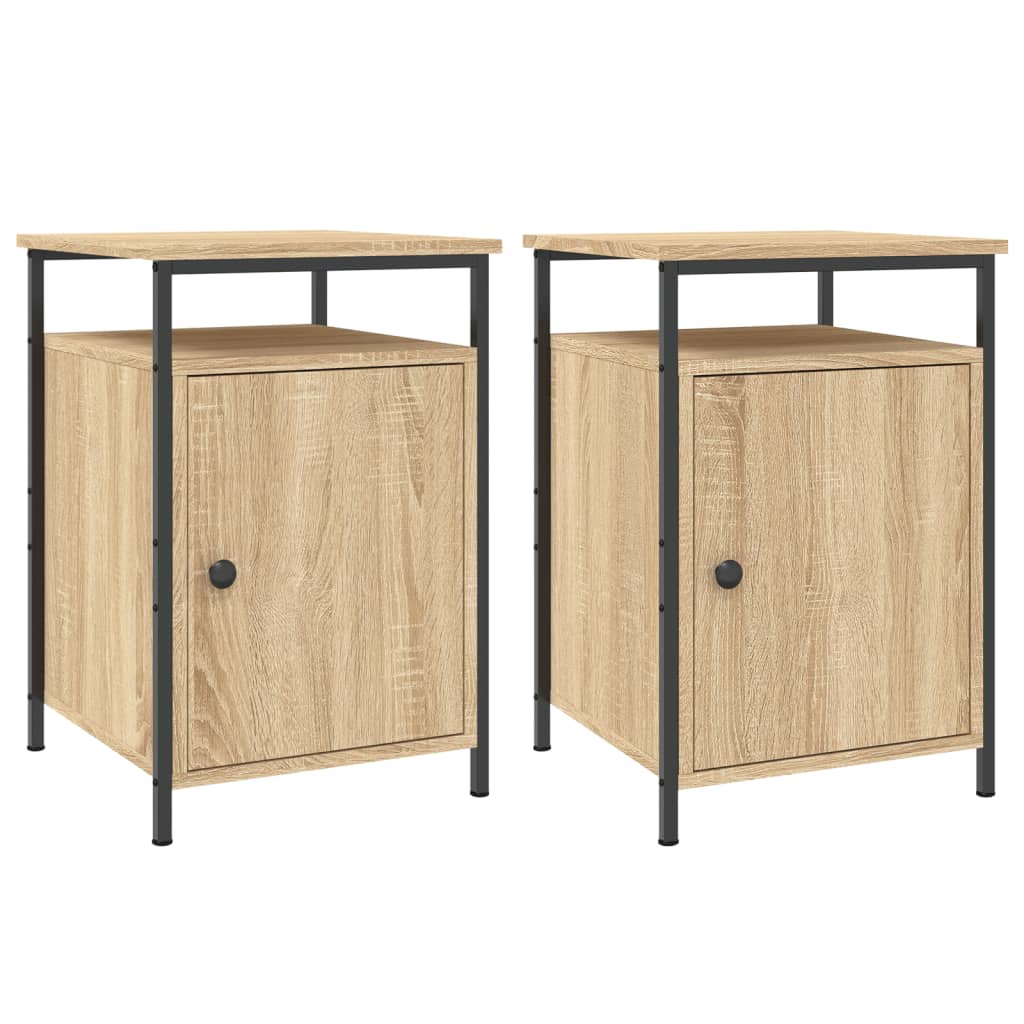 Bedside Cabinets 2 pcs Sonoma Oak 40x42x60 cm Engineered Wood