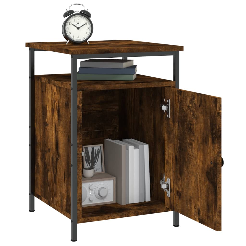 Bedside Cabinet Smoked Oak 40x42x60 cm Engineered Wood