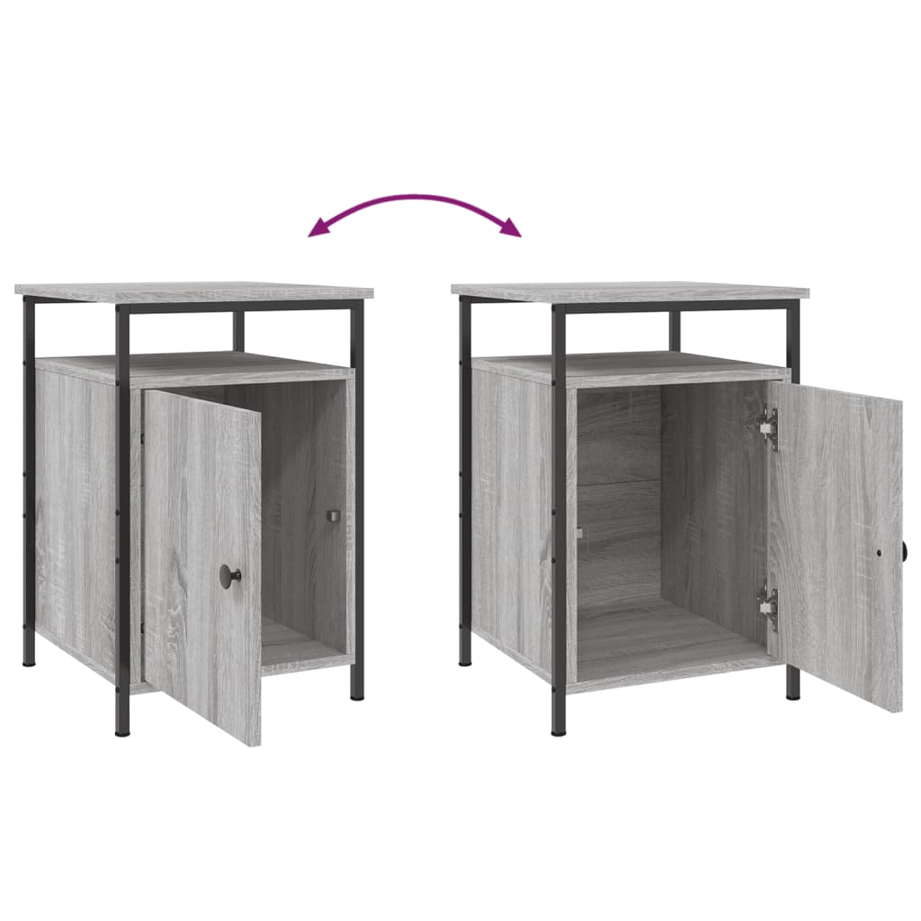 Bedside Cabinets 2 pcs Grey Sonoma 40x42x60 cm Engineered Wood