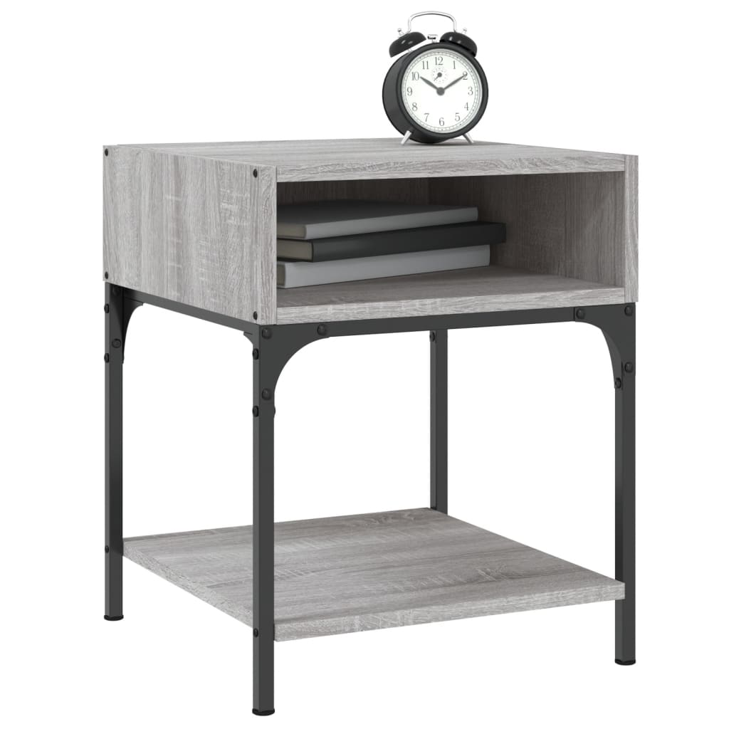 Bedside Table Grey Sonoma 40x41x50 cm Engineered Wood