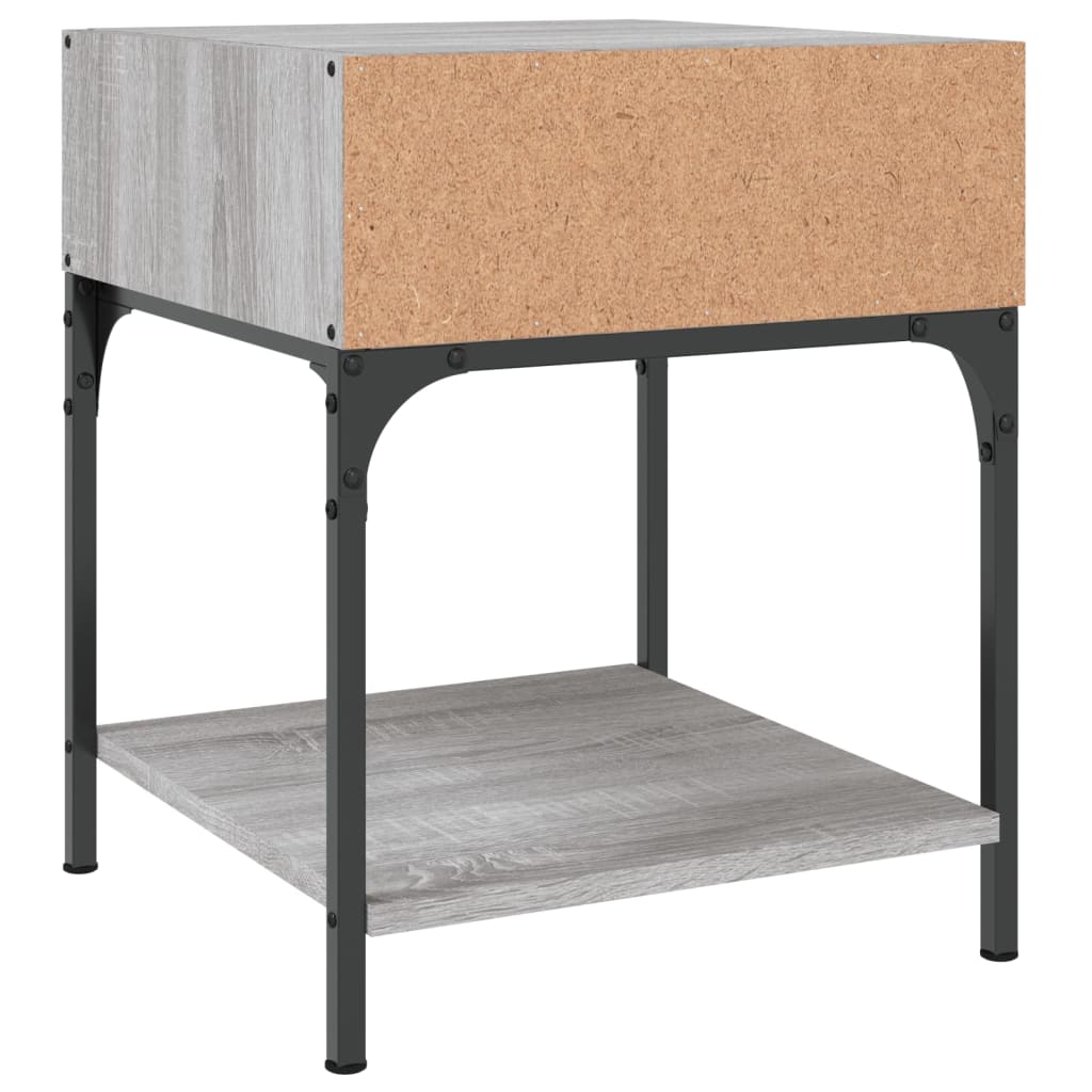 Bedside Table Grey Sonoma 40x41x50 cm Engineered Wood