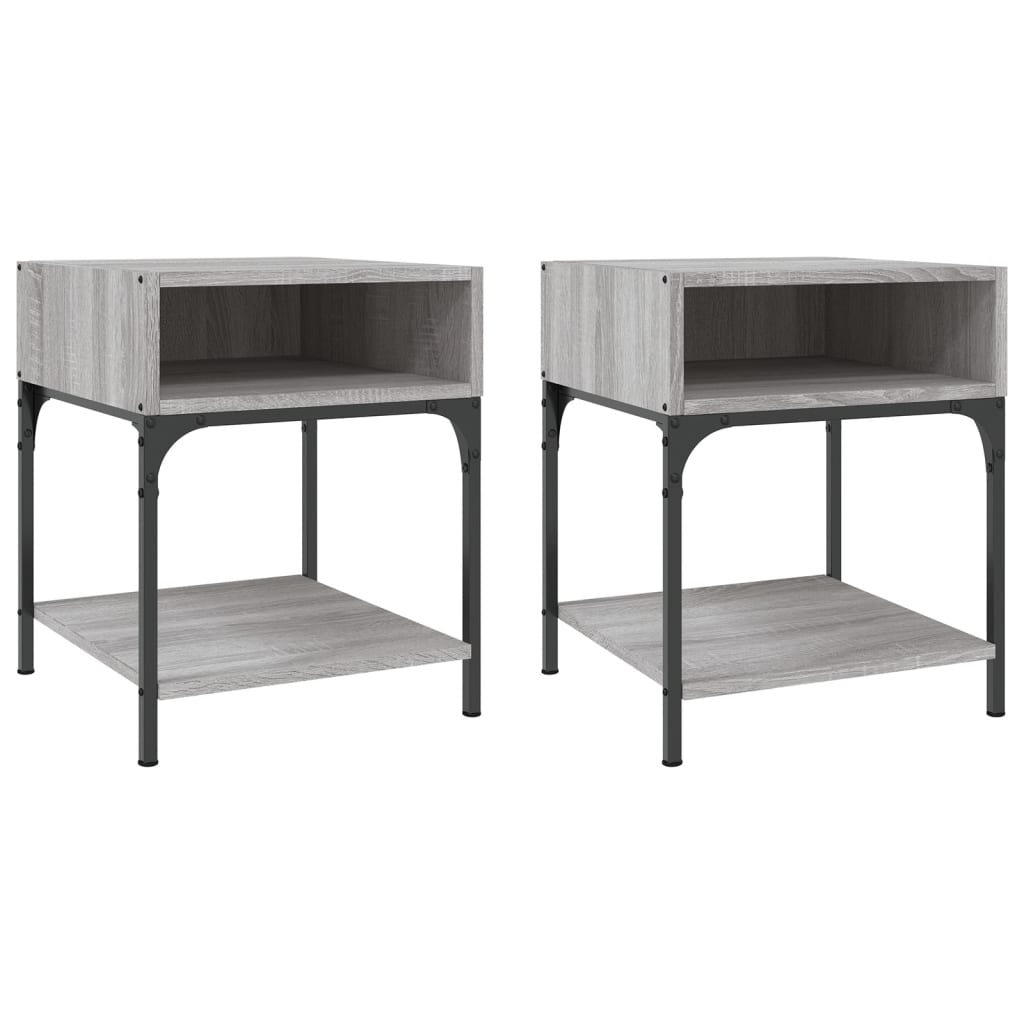 Bedside Tables 2 pcs Grey Sonoma 40x41x50 cm Engineered Wood