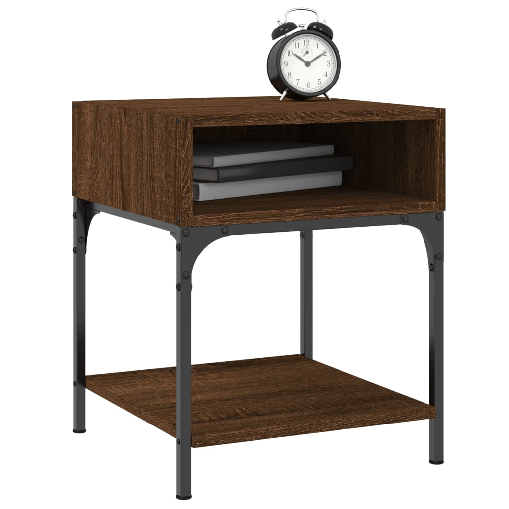 Bedside Tables 2 pcs Brown Oak 40x41x50 cm Engineered Wood