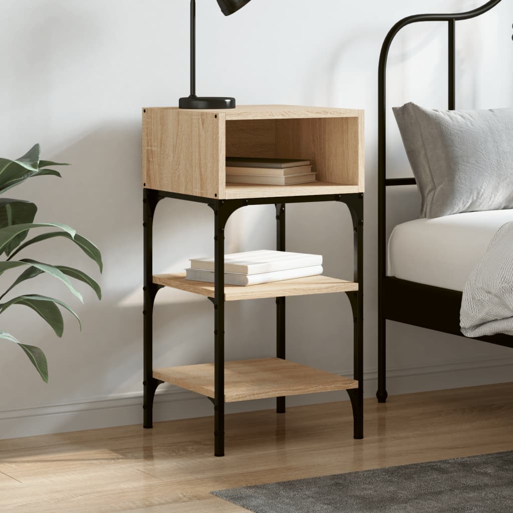 Bedside Table Sonoma Oak 35x34.5x70 cm Engineered Wood