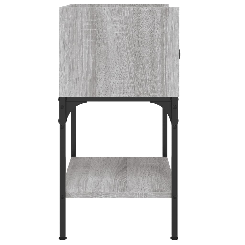 Bedside Table Grey Sonoma 40.5x31x60 cm Engineered Wood