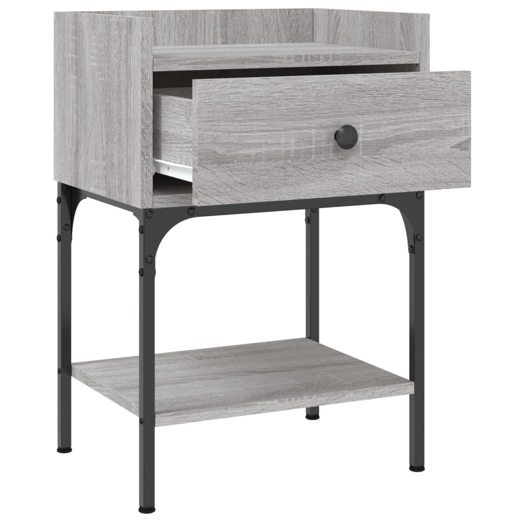 Bedside Tables 2 pcs Grey Sonoma 40.5x31x60 cm Engineered Wood