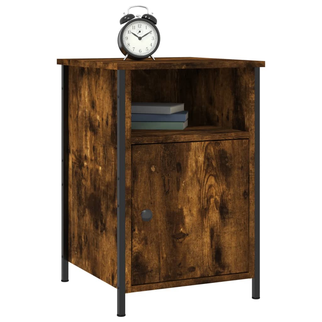 Bedside Cabinets 2 pcs Smoked Oak 40x42x60 cm Engineered Wood