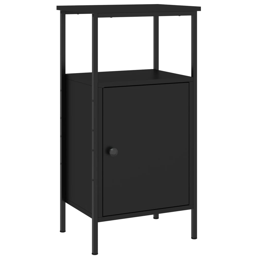 Bedside Cabinets 2 pcs Black 41x31x80 cm Engineered Wood