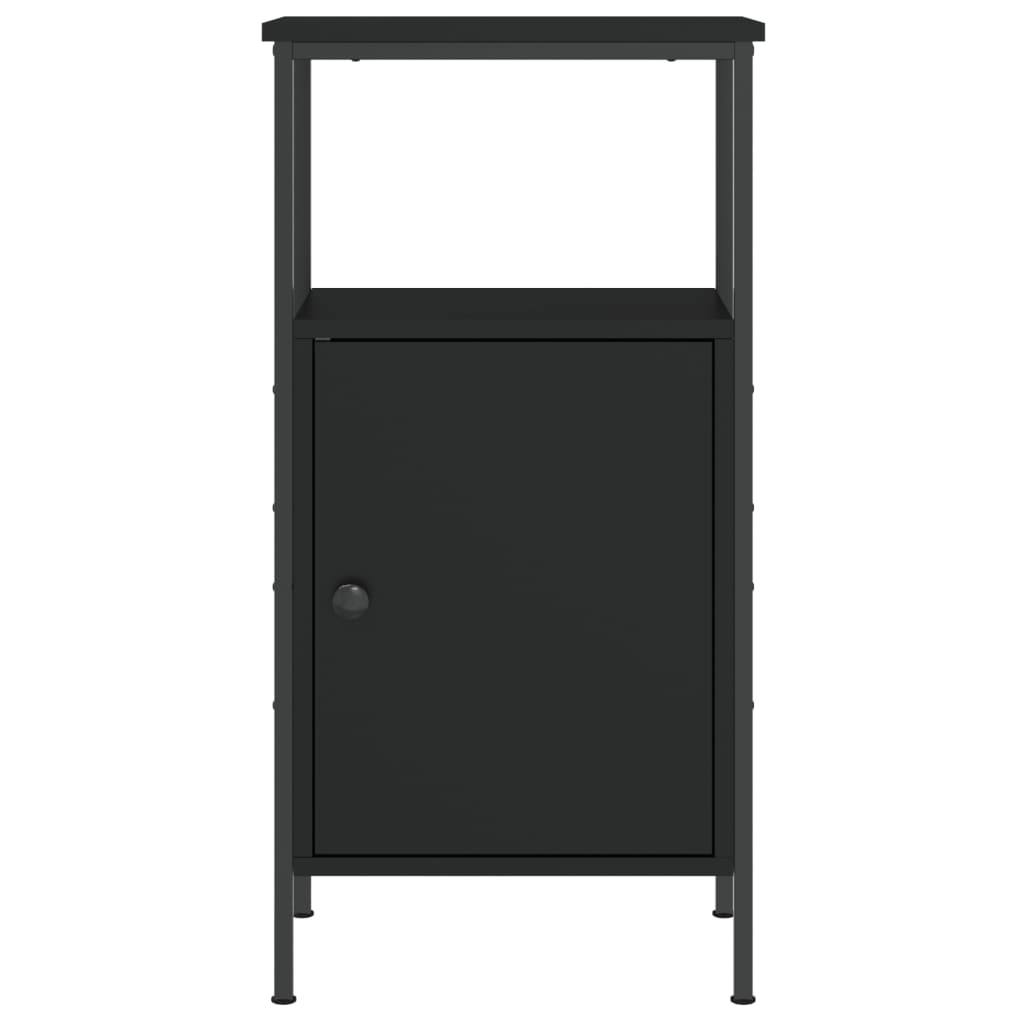 Bedside Cabinets 2 pcs Black 41x31x80 cm Engineered Wood