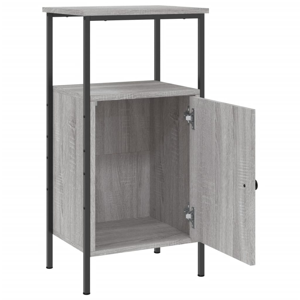 Bedside Cabinet Grey Sonoma 41x31x80 cm Engineered Wood