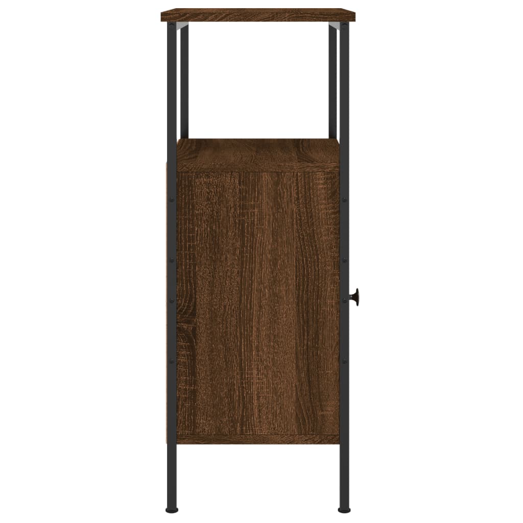 Bedside Cabinet Brown Oak 41x31x80 cm Engineered Wood