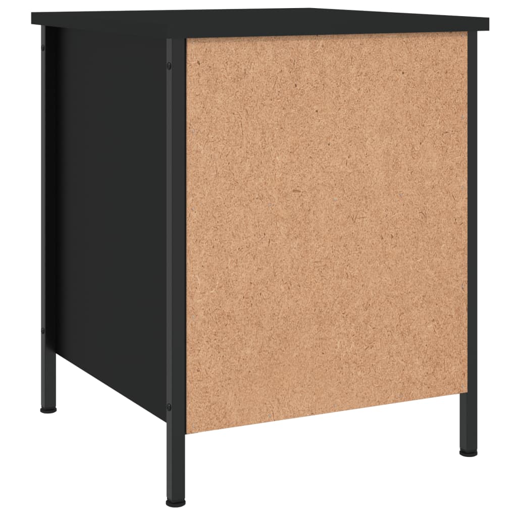 Bedside Cabinet Black 40x42x50 cm Engineered Wood