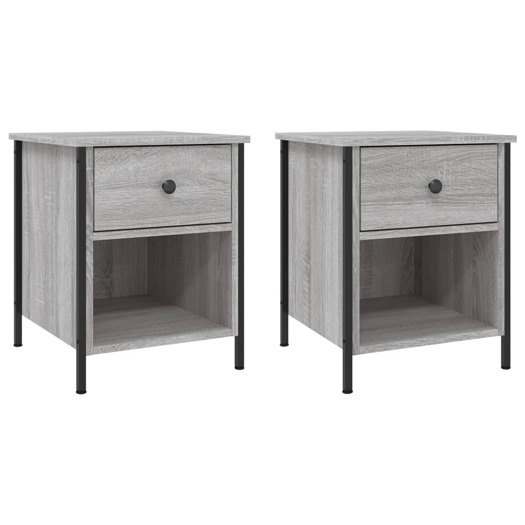 Bedside Cabinets 2 pcs Grey Sonoma 40x42x50 cm Engineered Wood