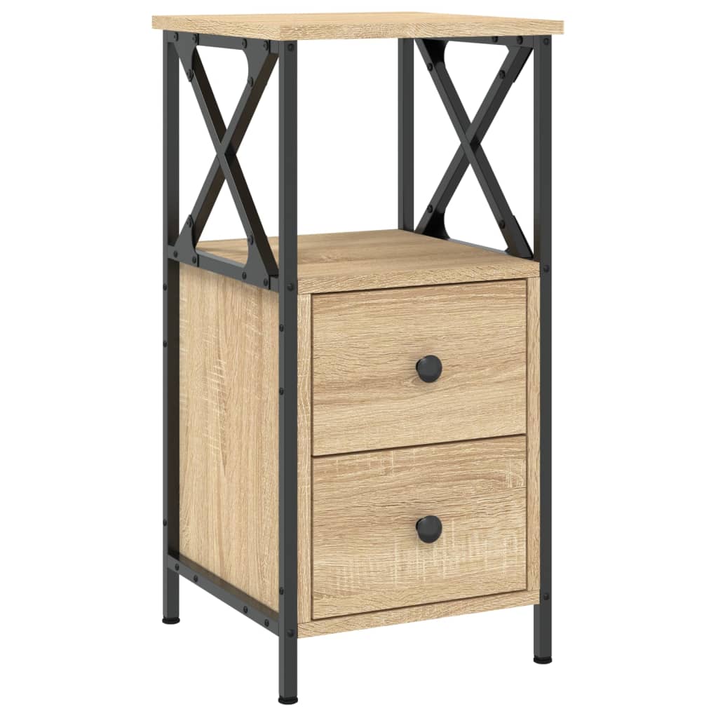 Bedside Cabinets 2 pcs Sonoma Oak 34x35.5x70 cm Engineered Wood