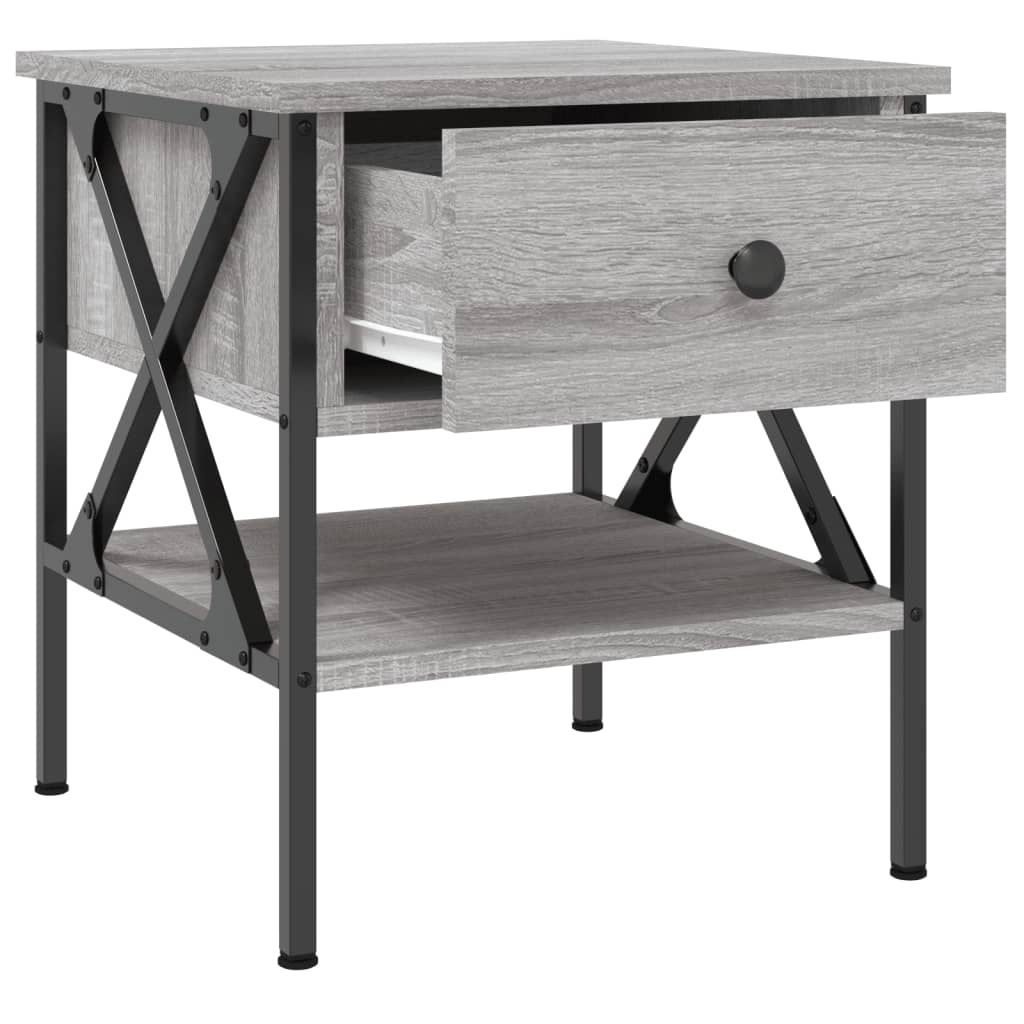 Bedside Tables 2 pcs Grey Sonoma 40x42x45 cm Engineered Wood