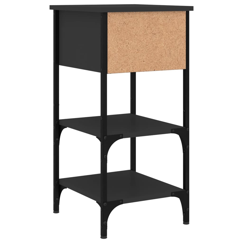 Bedside Cabinet Black 34x36x70 cm Engineered Wood