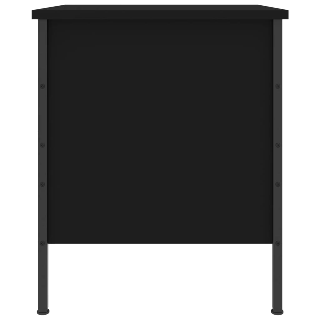 Bedside Cabinet Black 40x42x50 cm Engineered Wood